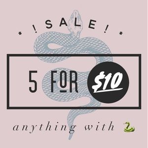 5 for $10 sale!🐍 LIVE